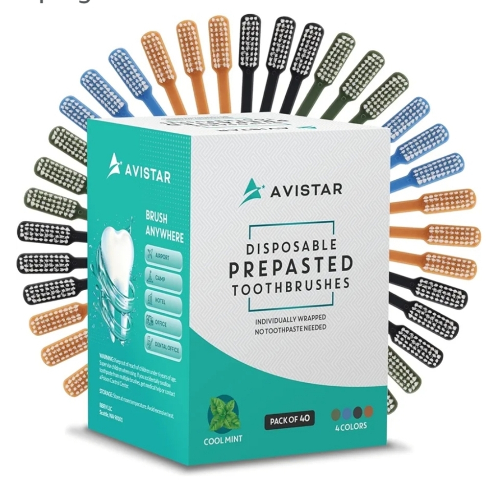 80 Prepasted Disposable Toothbrushes